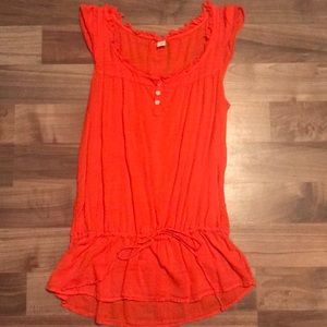 Orange Fringe Top